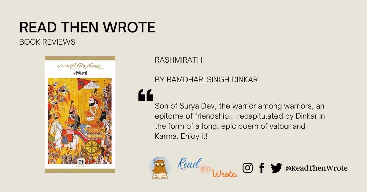 Rashmirathi by Ramdhari Singh Dinkar book review Hindi Poem